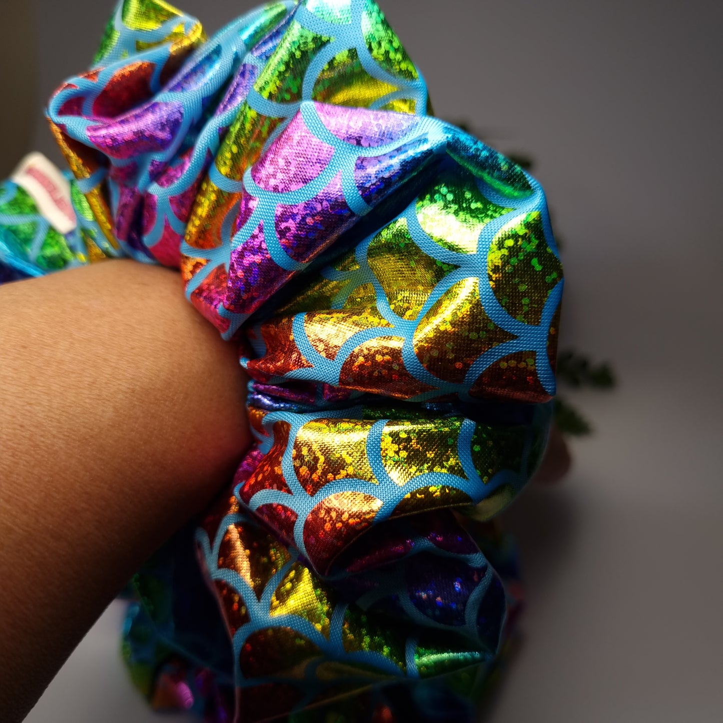 Rainbow 🌈 Mermaid Sparkle Scrunchie