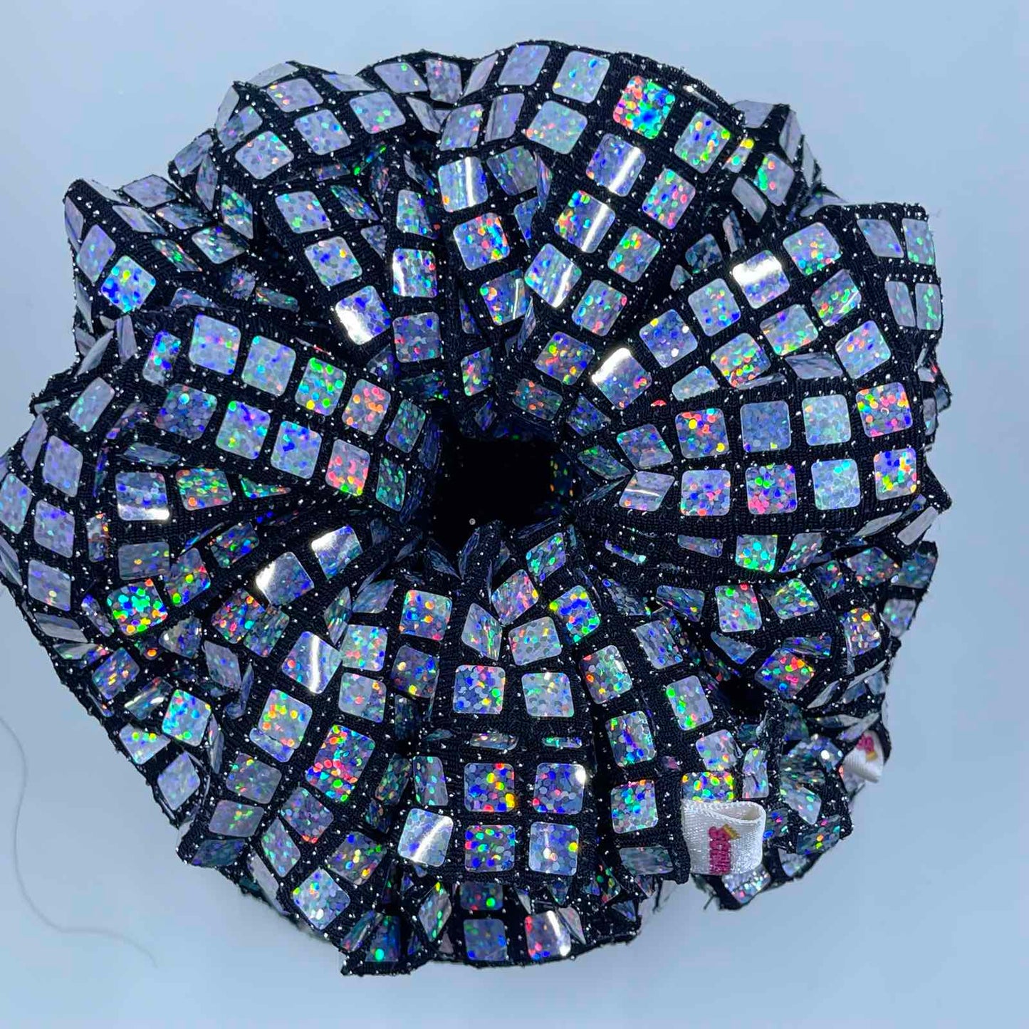 Silver Disco Ball Scrunchie