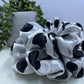 White & Black Polka Dots Scrunchie