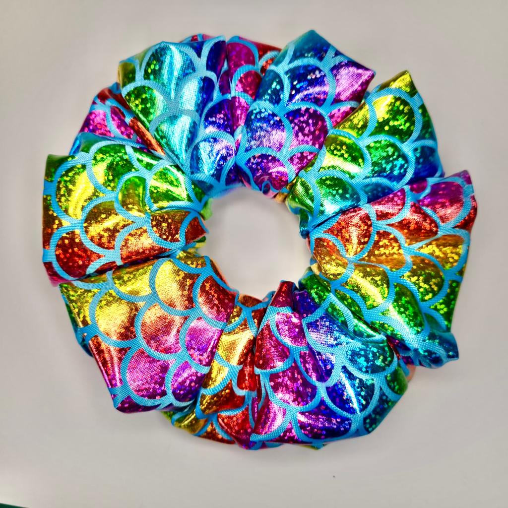 Rainbow 🌈 Mermaid Sparkle Scrunchie