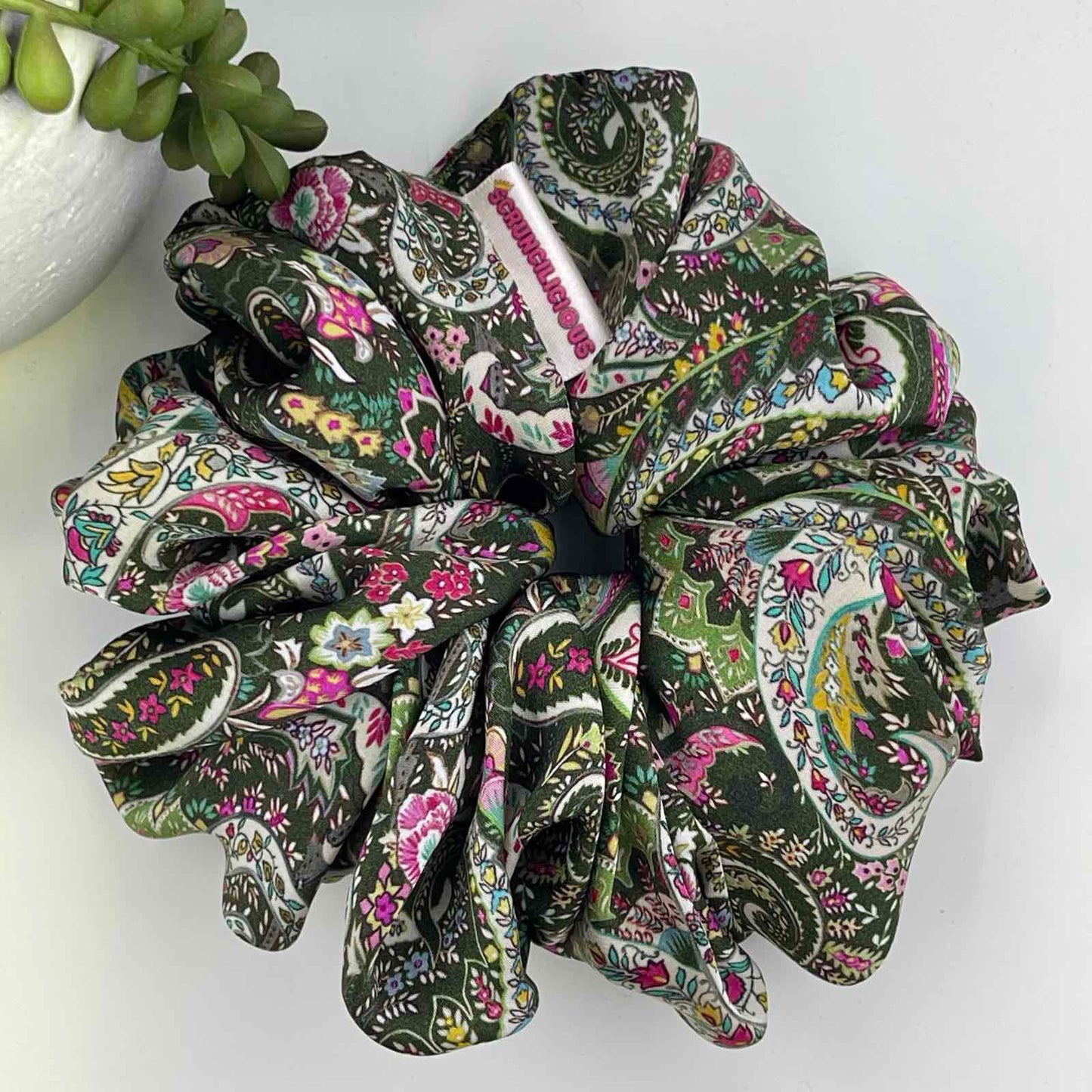Paisley Silky Satin Scrunchie