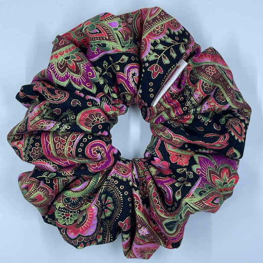 Limited Edition: Black Paisley Scrunchie