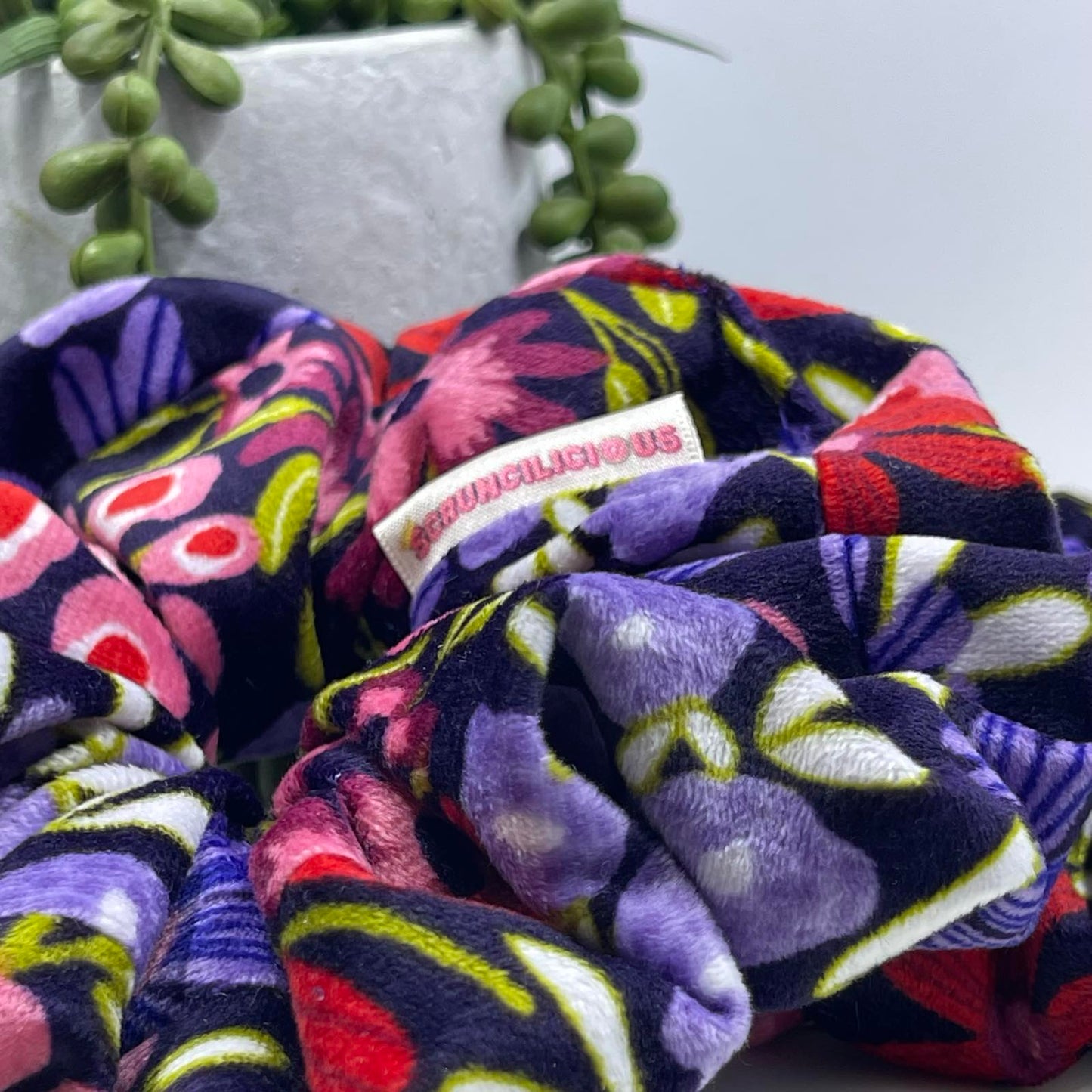 Soft Floral Scrunchie