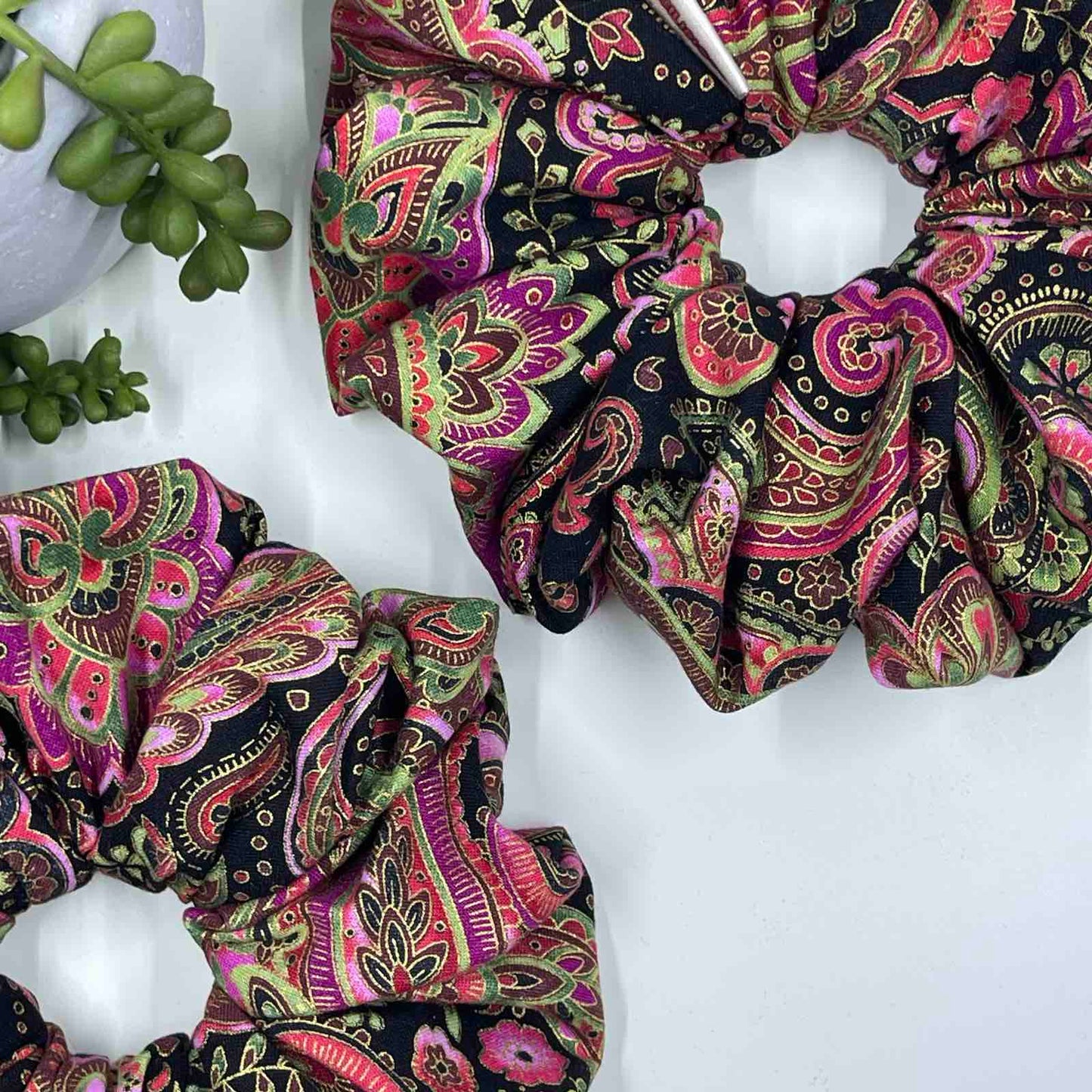 Limited Edition: Black Paisley Scrunchie