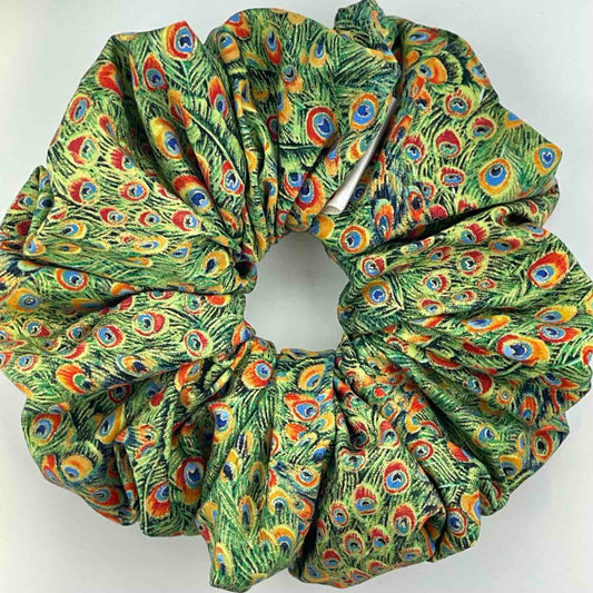 Green Peacock Scrunchie 🦚
