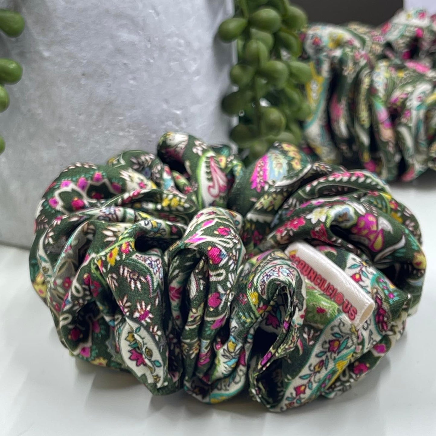 Paisley Silky Satin Scrunchie