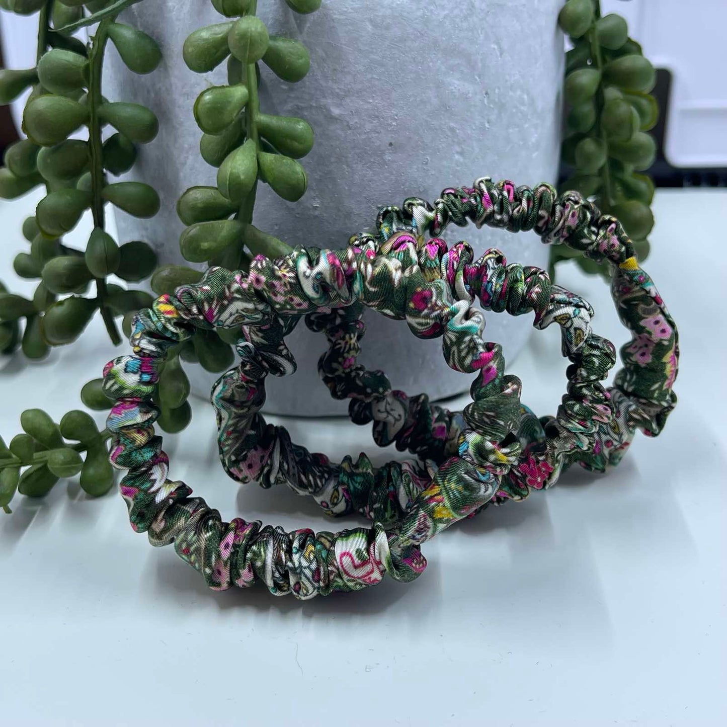 Paisley Satin Extra Small Scrunchies Bundle