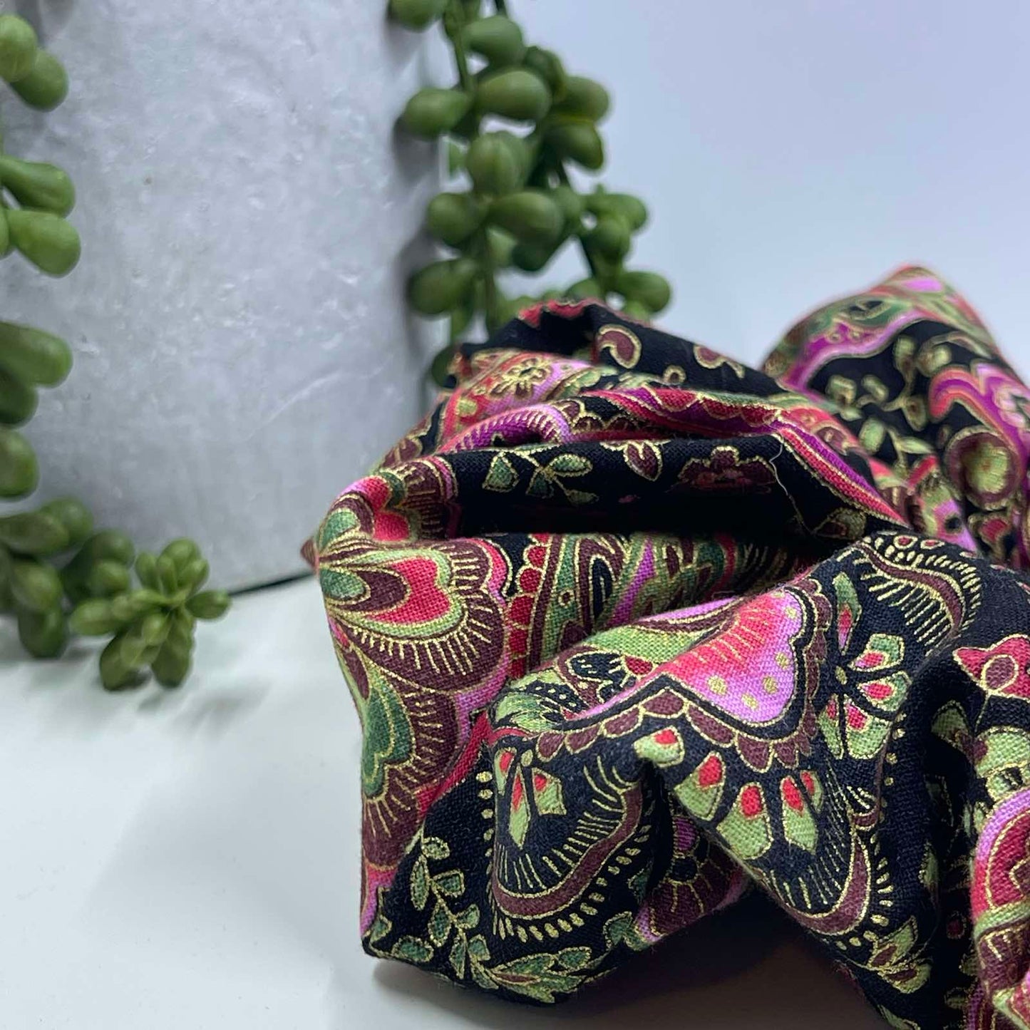 Limited Edition: Black Paisley Scrunchie