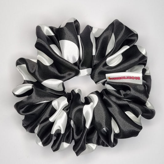 Black and White Polka Dots Scrunchie