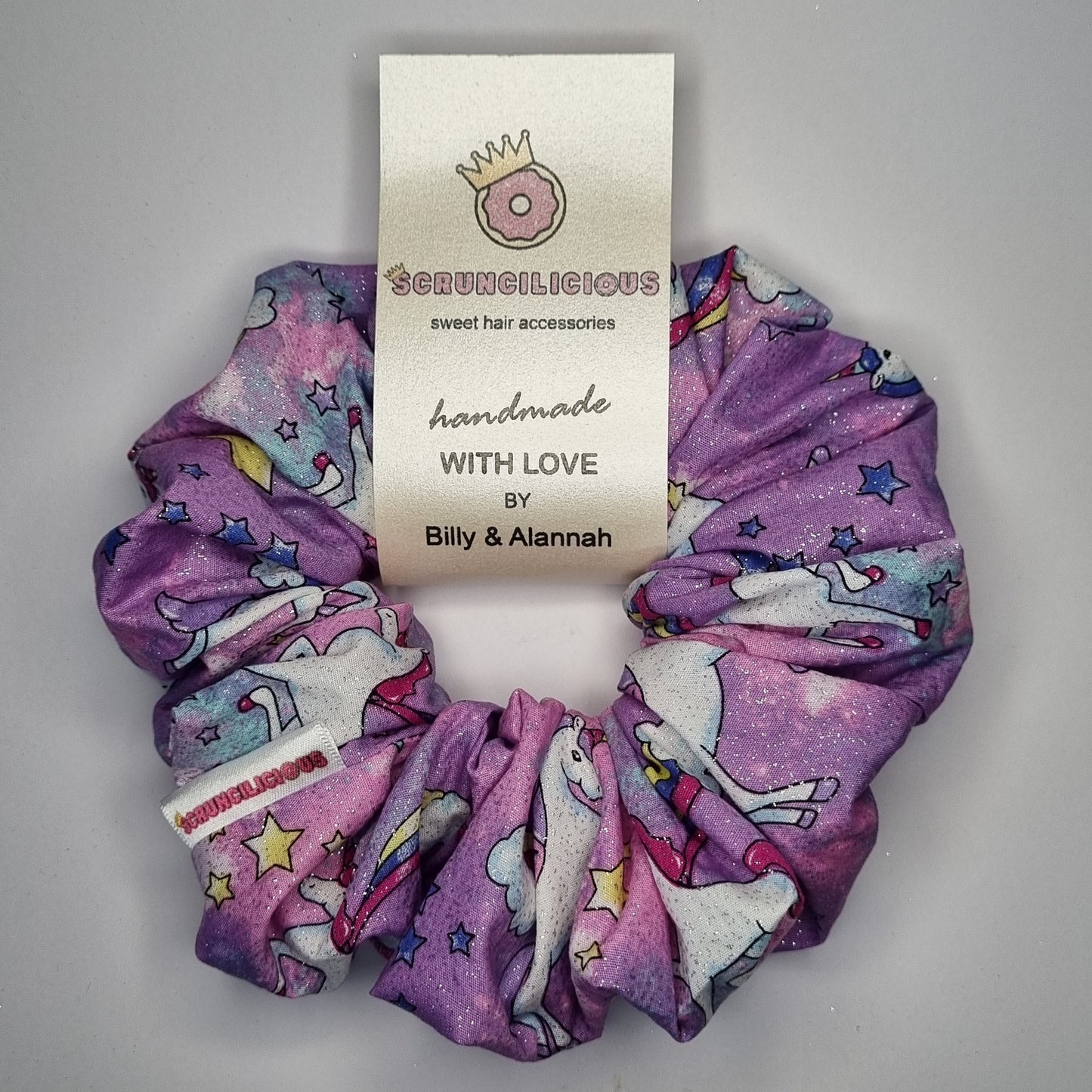 Magical Unicorn Purple Scrunchie