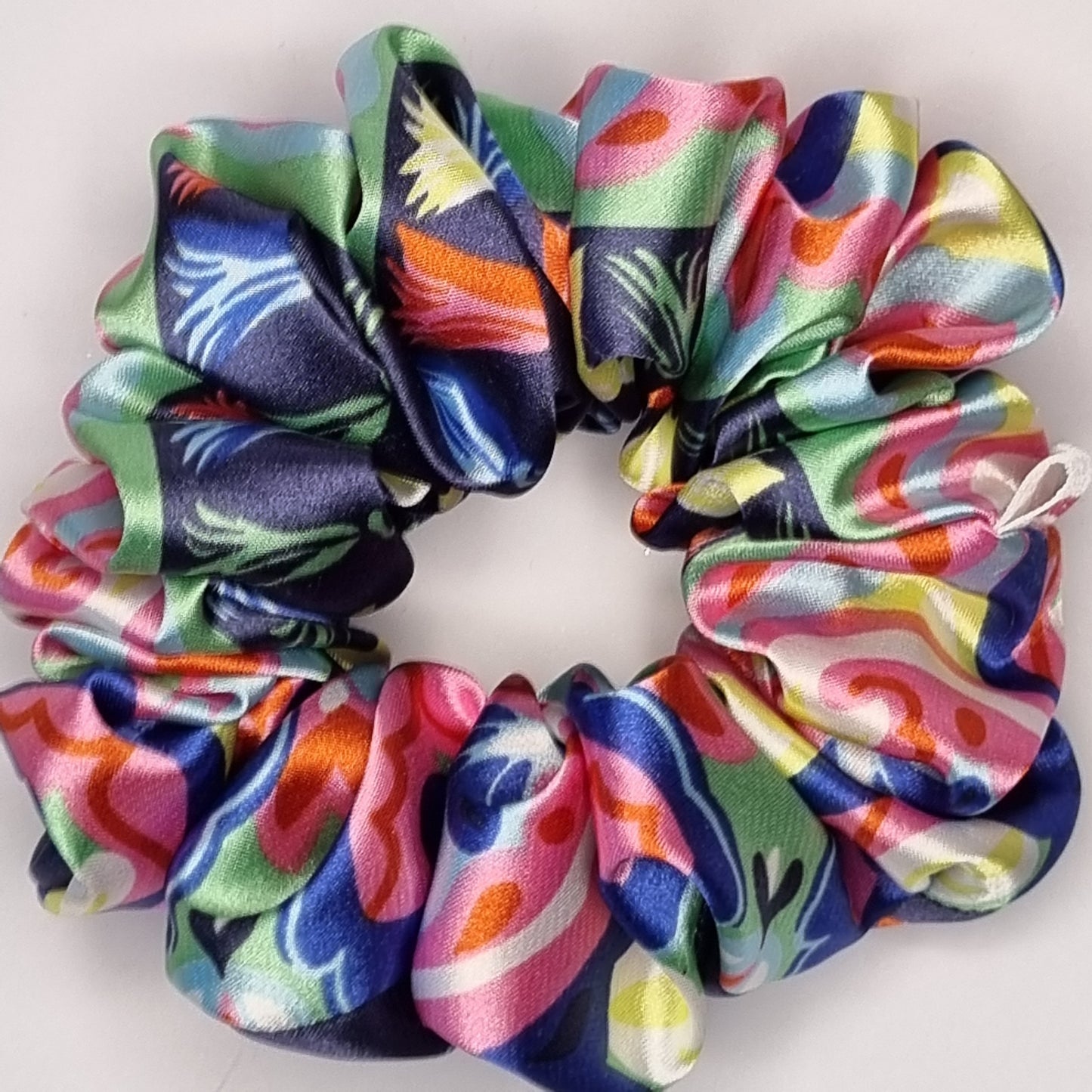 Flower Power Satin Scrunchie