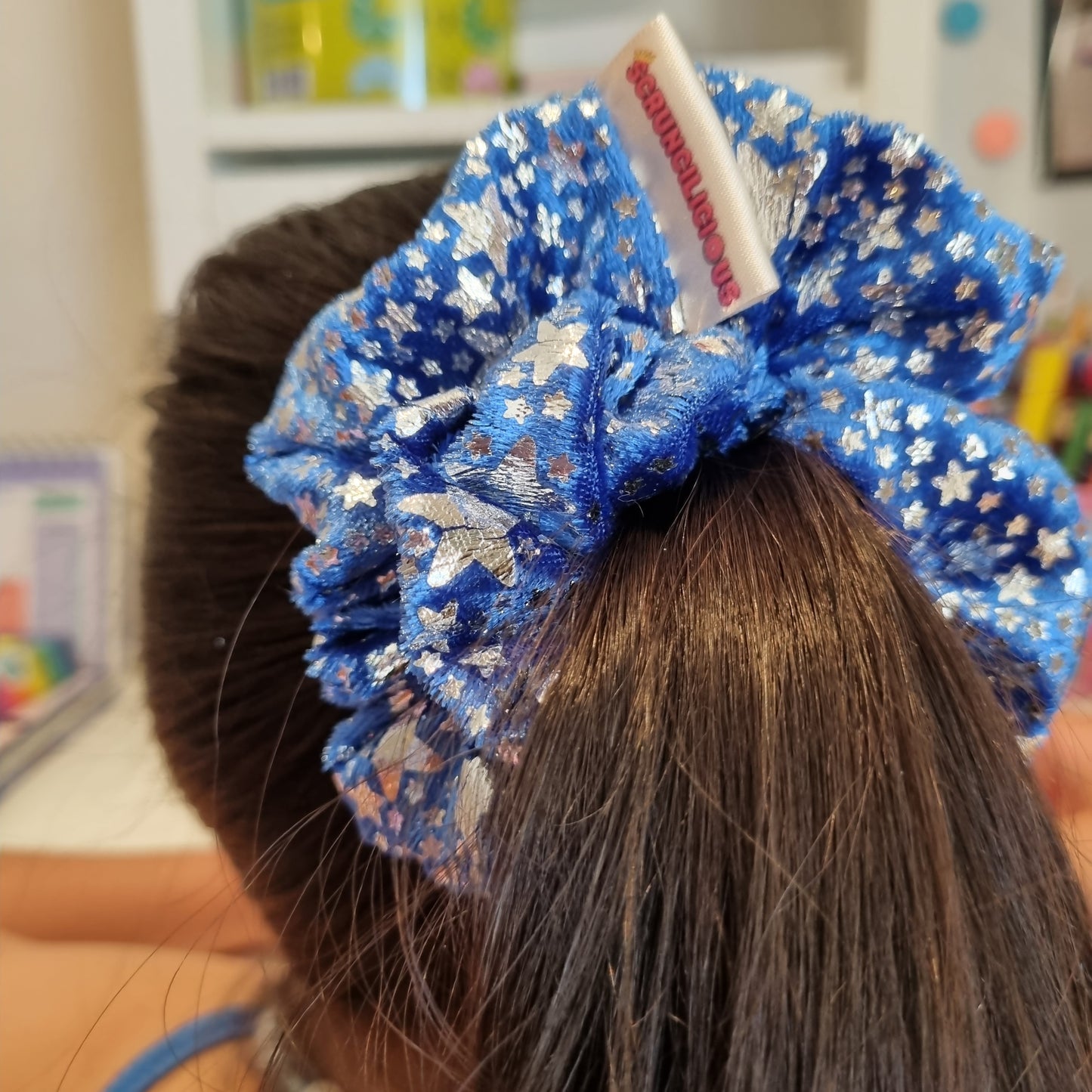 Blue Dance Star Scrunchie