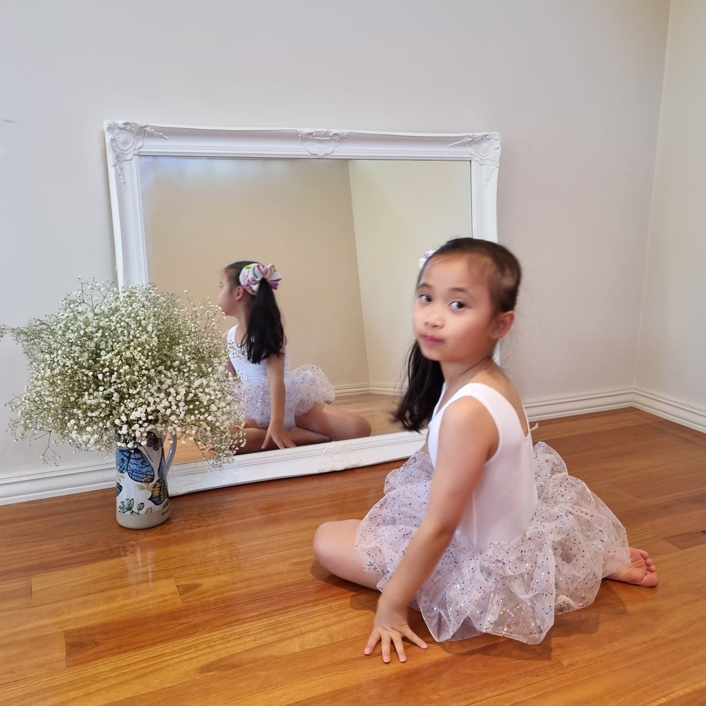 Snow Shimmer Scruncilicious Skirt