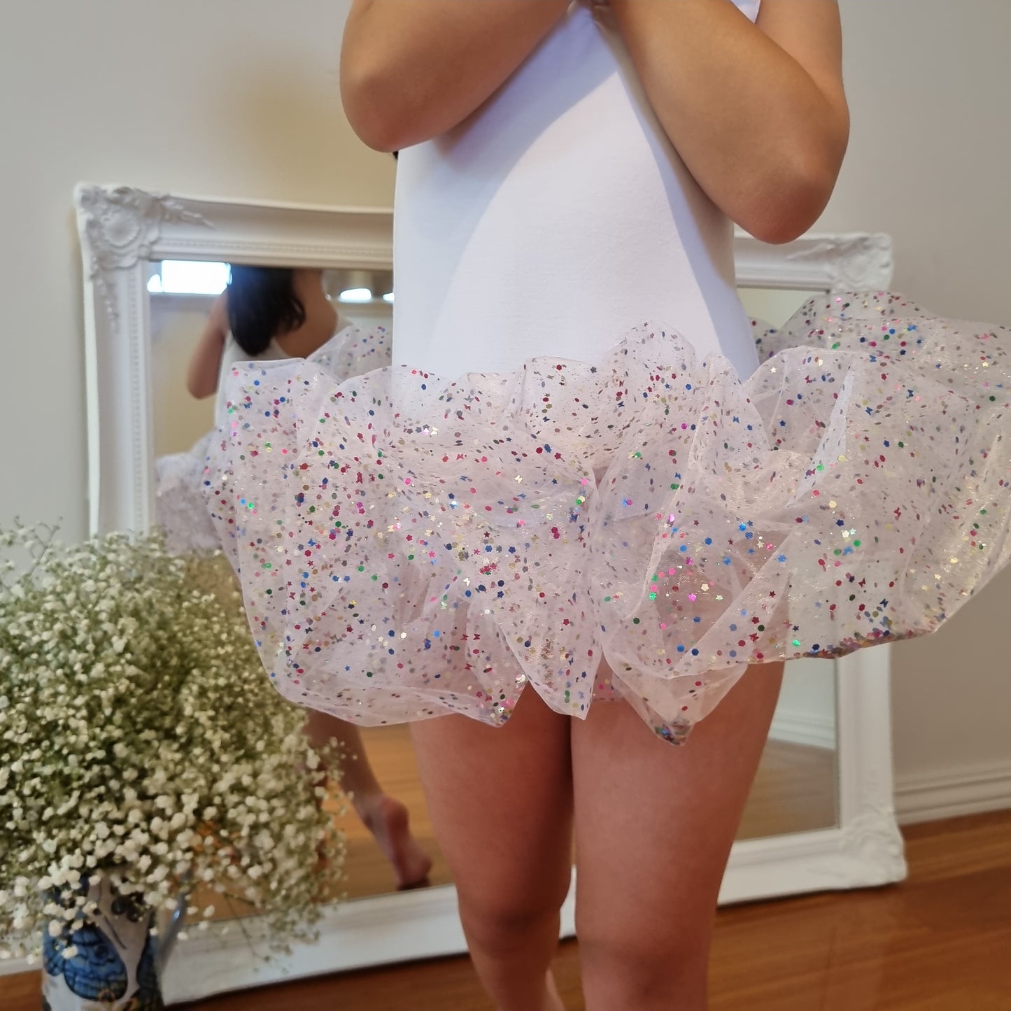 Snow Shimmer Scruncilicious Skirt